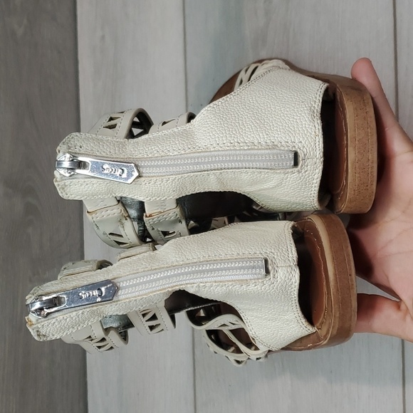 Circus by Edelman Womens Gladiator Ankle Zip Flats shoes sandals sz 9.5M - Picture 10 of 12